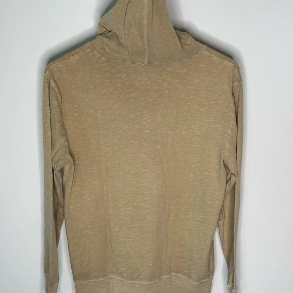 J. Crew Kids Garment-Dyed Hooded T-shirt for boys Tan Hoodie - Picture 4 of 7